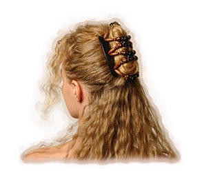 half up style, Comfortable stylish hair clips which can be used to create many different styles