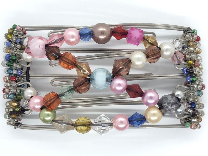 One Clip small - 5 prongs with Multicoloured beads | Bead colours will vary