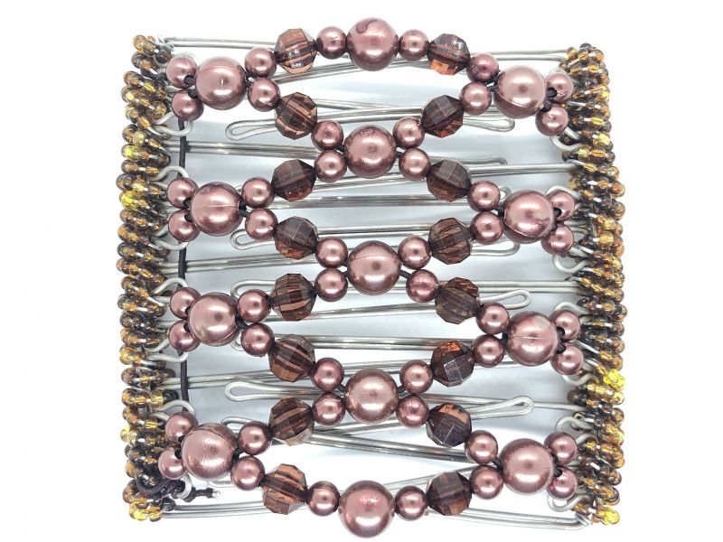 Pretty Mink and Brown Original Butterfly Hair Clip with interlocking stainless steel combs