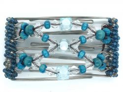 Pretty Turquoise Butterfly Hair Clip small - 5 prongs | Great with any outfit!